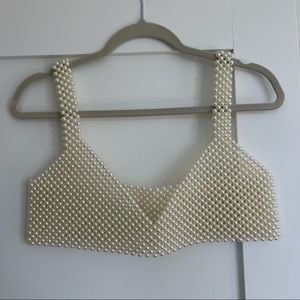 Showpo - How about now pearl beaded top